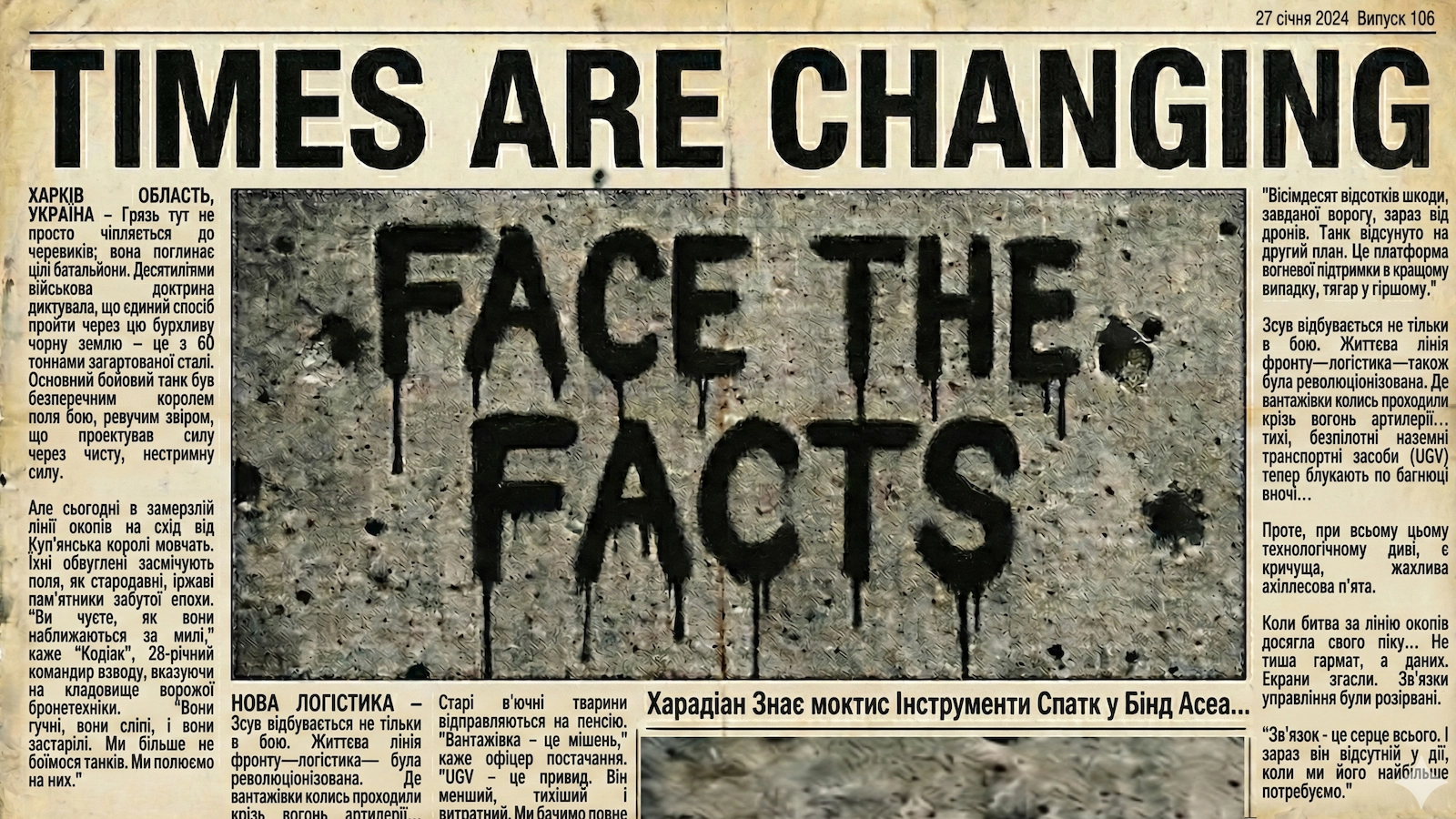 Face The Facts — editorial card